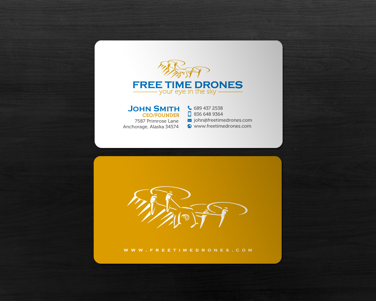 Business Card Design by chandrayaan.creative for Free Time Drones | Design #19485722
