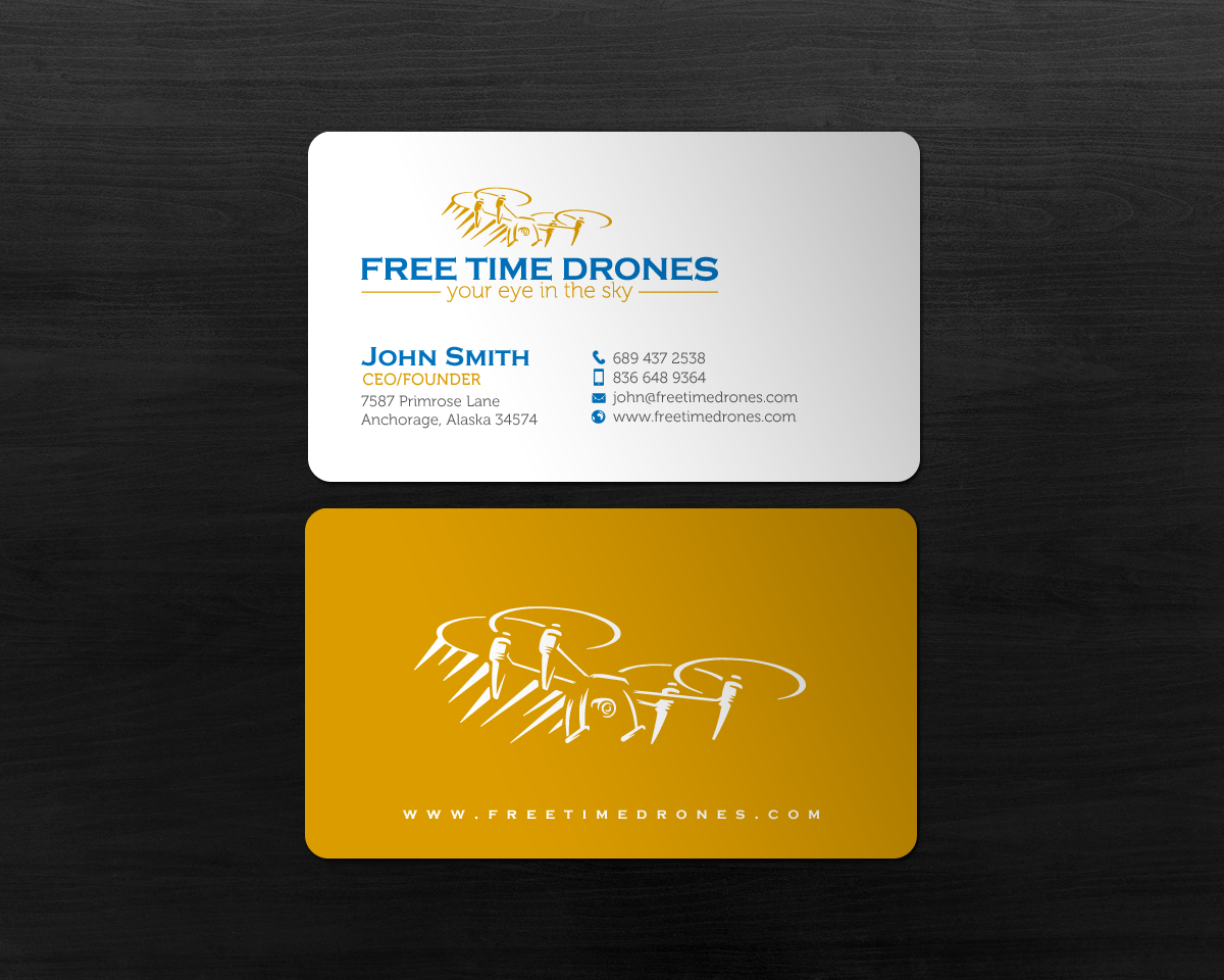 Business Card Design by chandrayaan.creative for Free Time Drones | Design #19485723