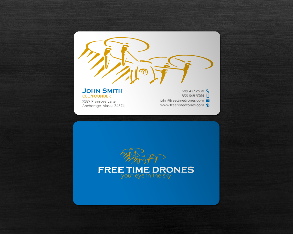 Business Card Design by chandrayaan.creative for Free Time Drones | Design #19485726