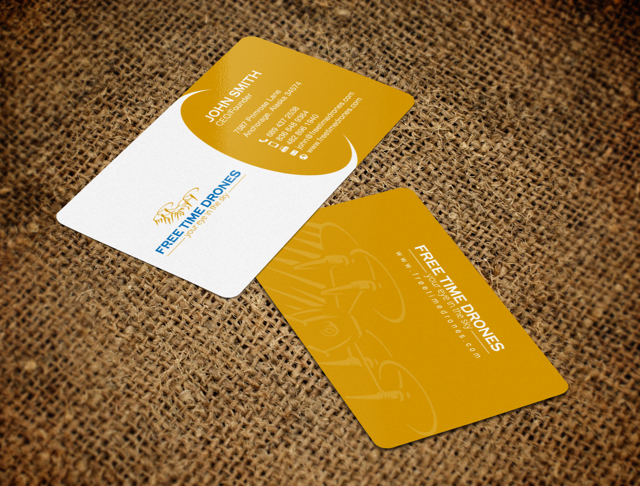 Business Card Design by chandrayaan.creative for Free Time Drones | Design #19485770
