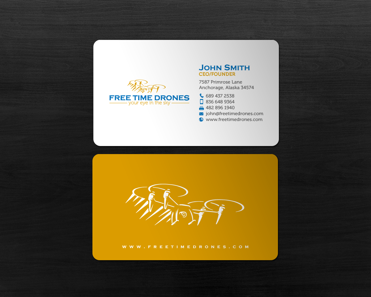 Business Card Design by chandrayaan.creative for Free Time Drones | Design #19485771