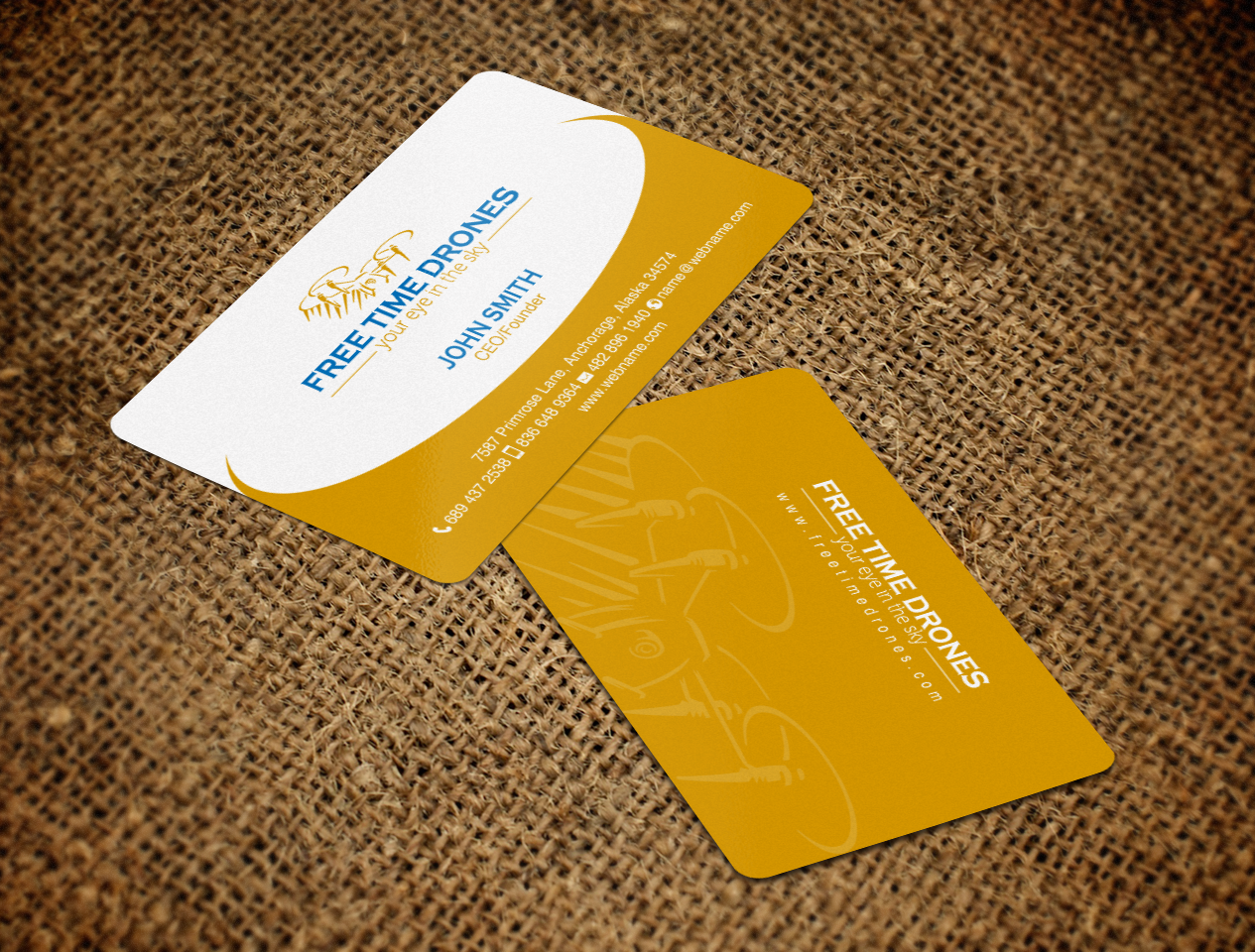 Business Card Design by chandrayaan.creative for Free Time Drones | Design #19485772