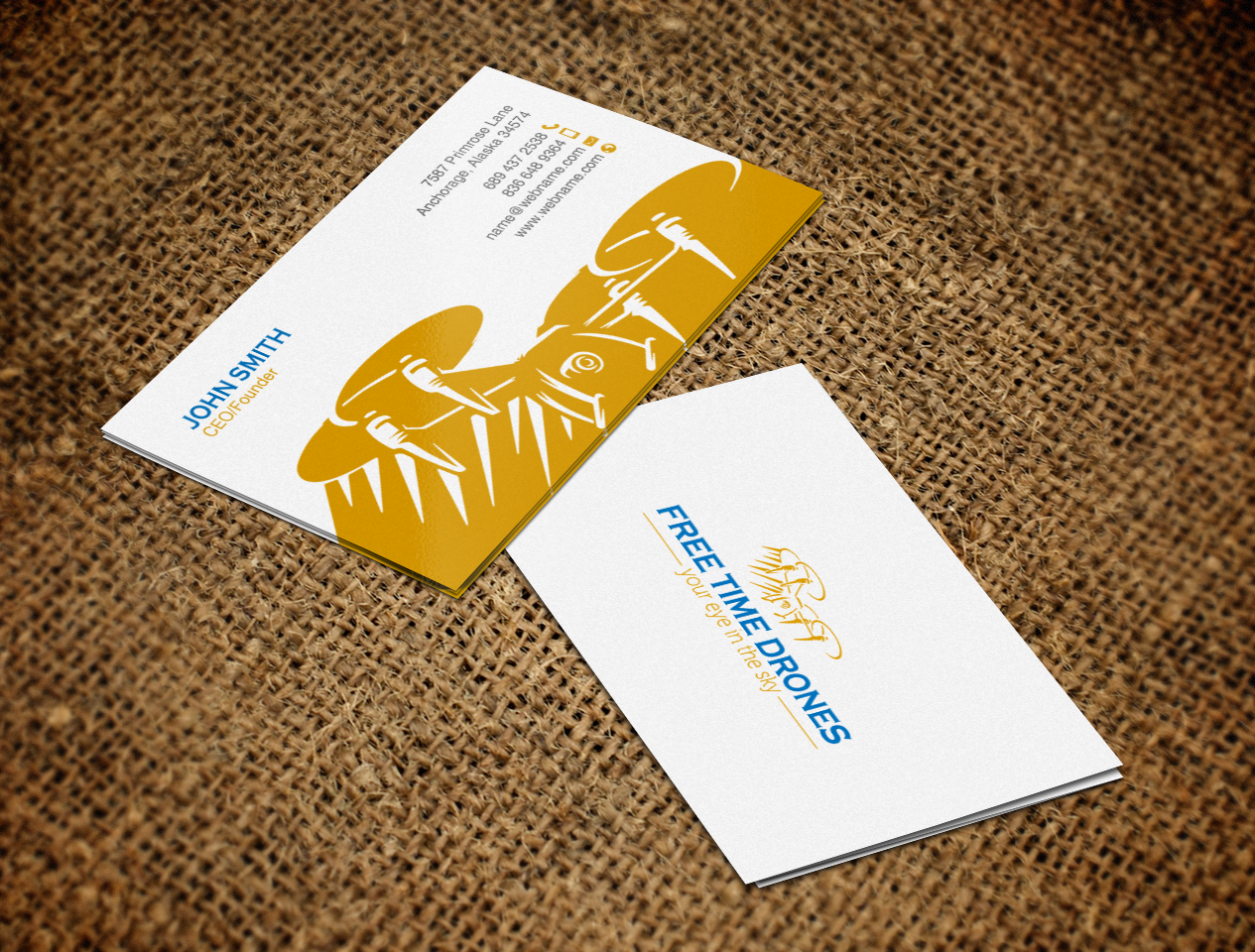 Business Card Design by chandrayaan.creative for Free Time Drones | Design #19485797