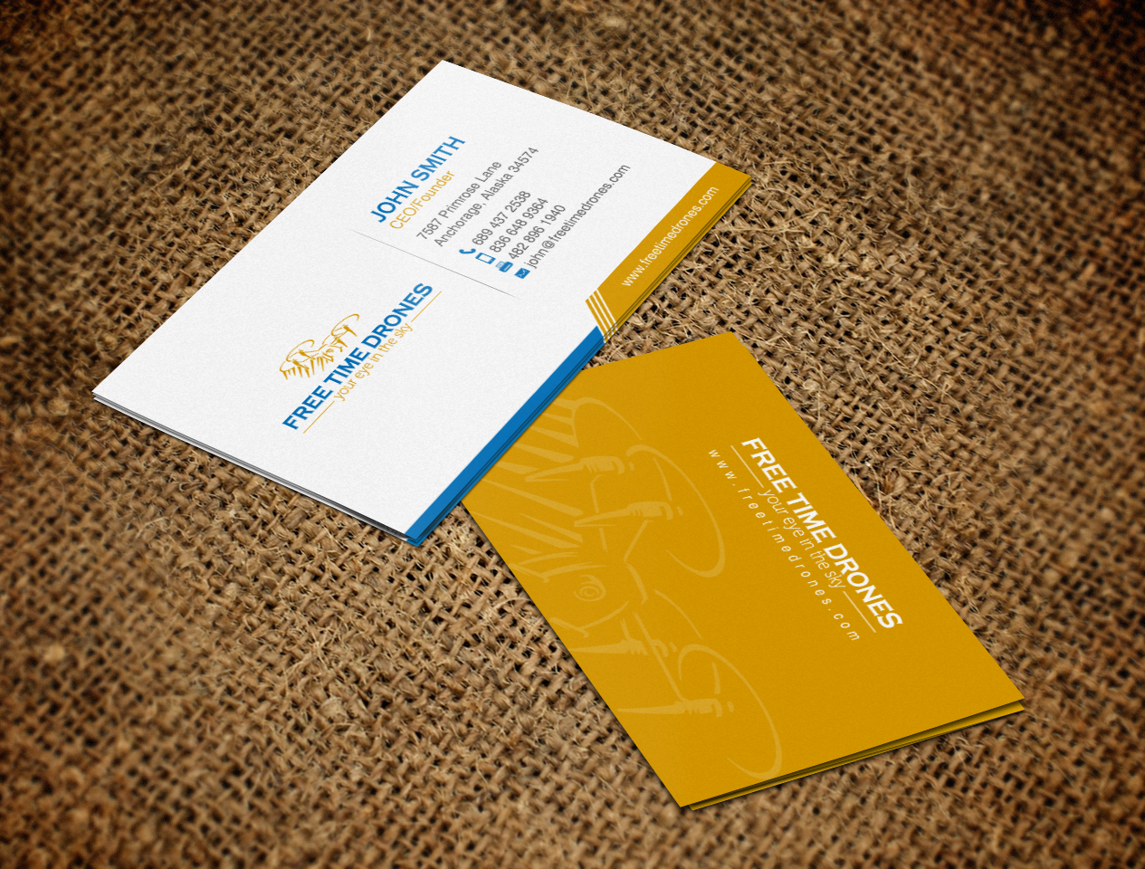 Business Card Design by chandrayaan.creative for Free Time Drones | Design #19485798