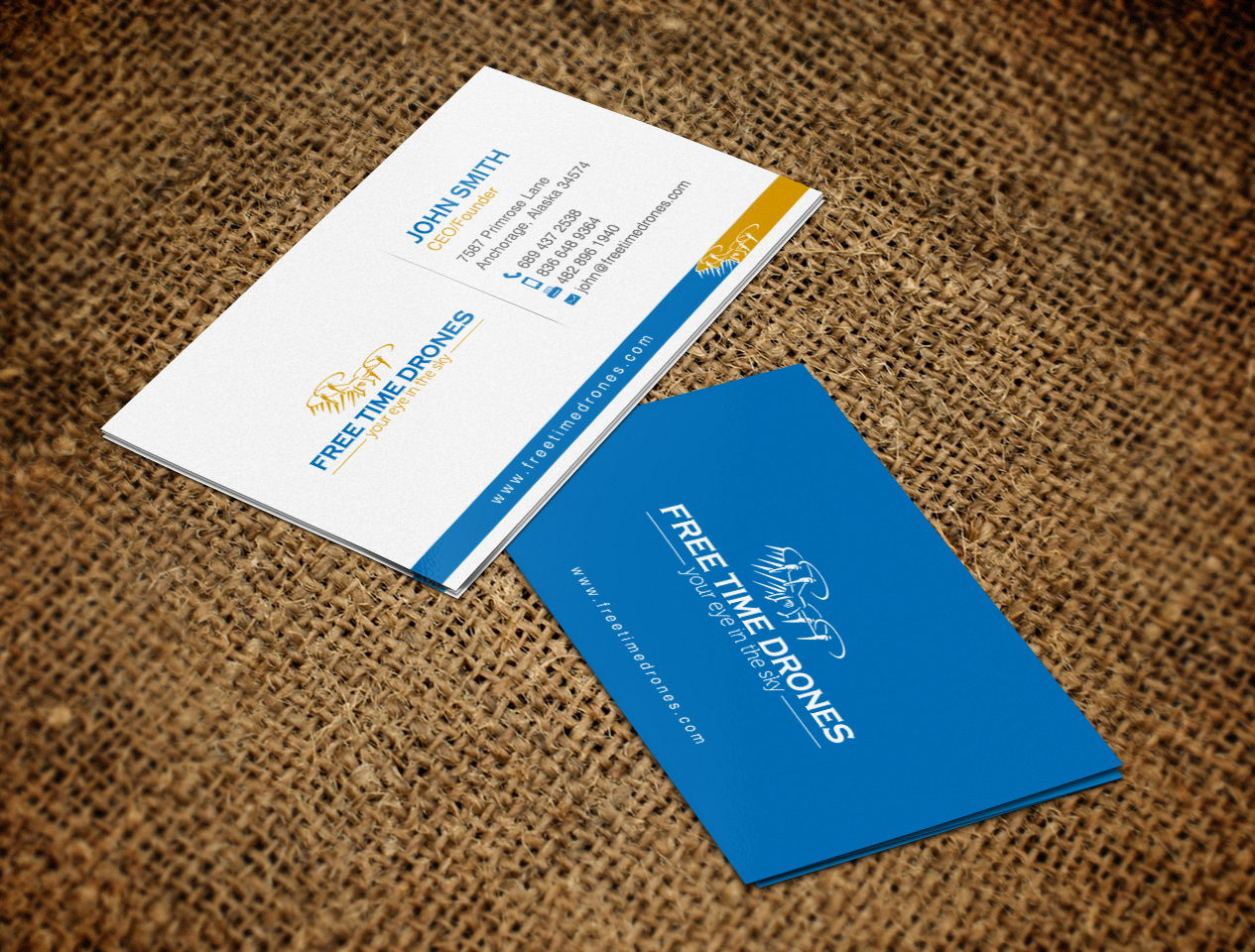 Business Card Design by chandrayaan.creative for Free Time Drones | Design #19485799