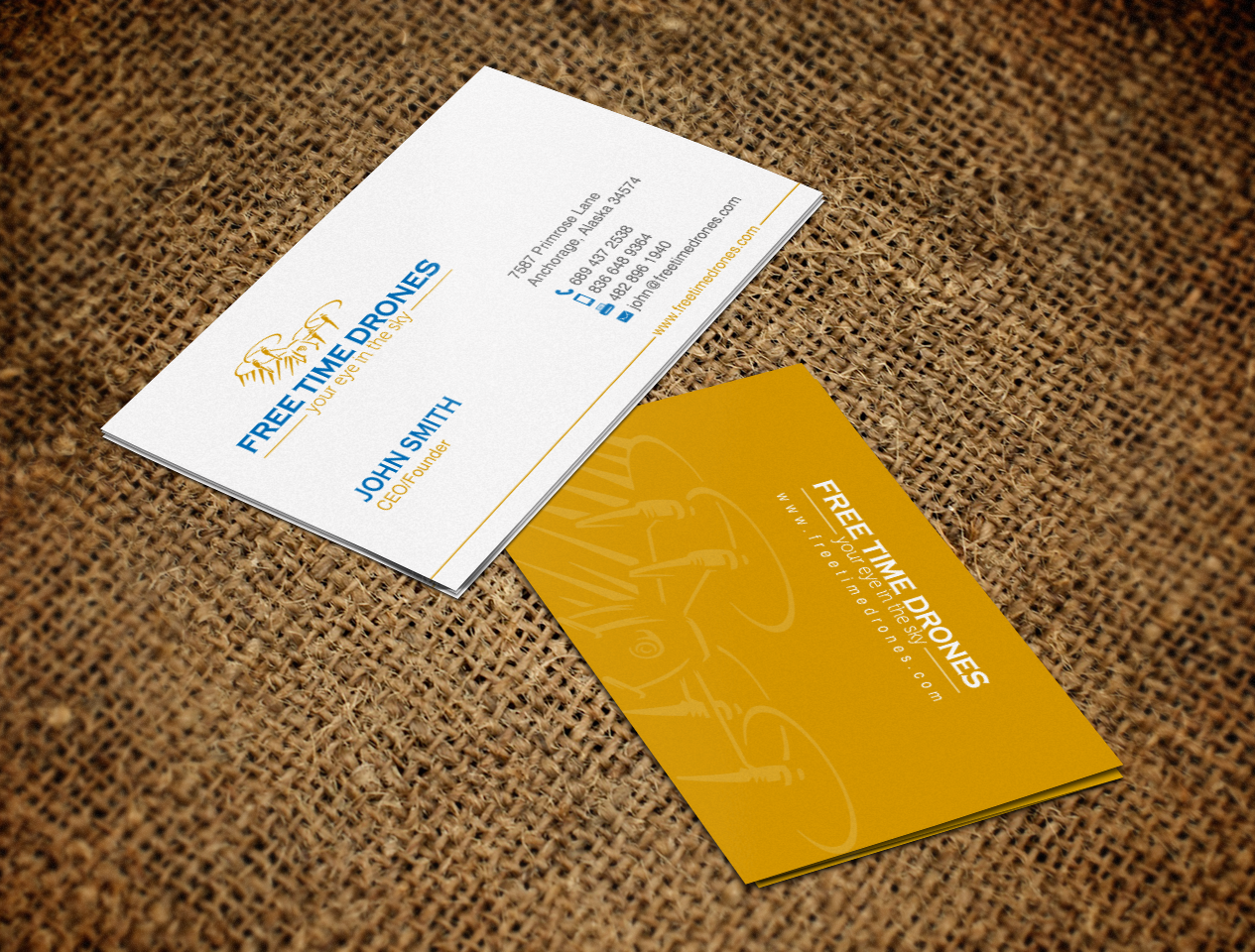Business Card Design by chandrayaan.creative for Free Time Drones | Design #19485807