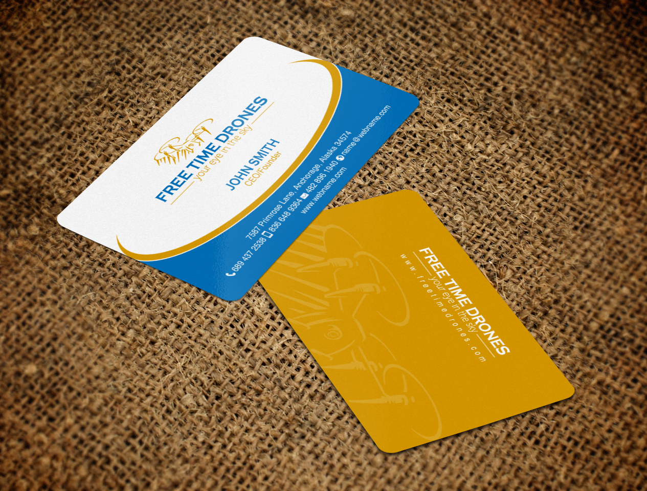 Visitenkarten-Design von chandrayaan.creative für Free Time Drones | Design #19485808