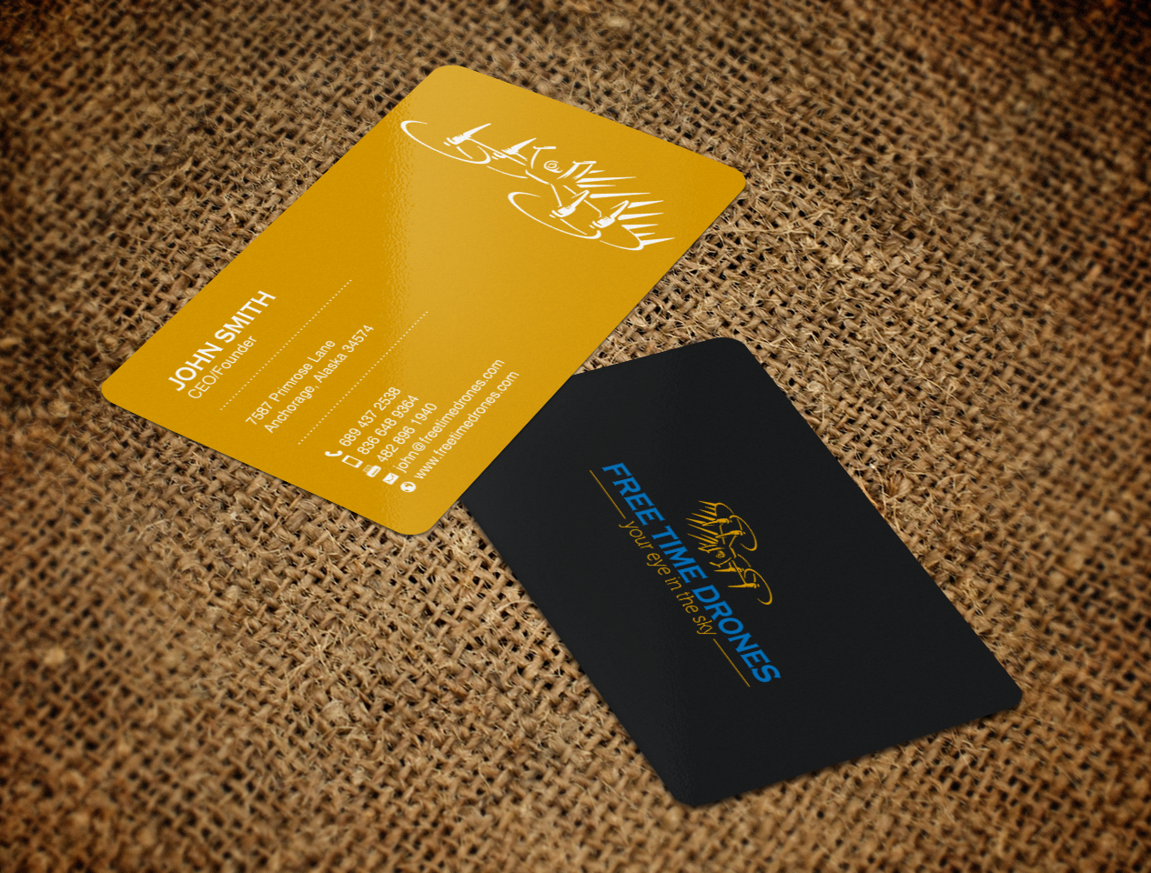 Business Card Design by chandrayaan.creative for Free Time Drones | Design #19485809