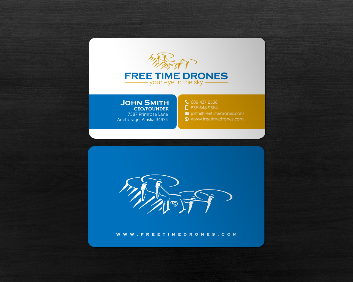Business Card Design by chandrayaan.creative for Free Time Drones | Design #19485921
