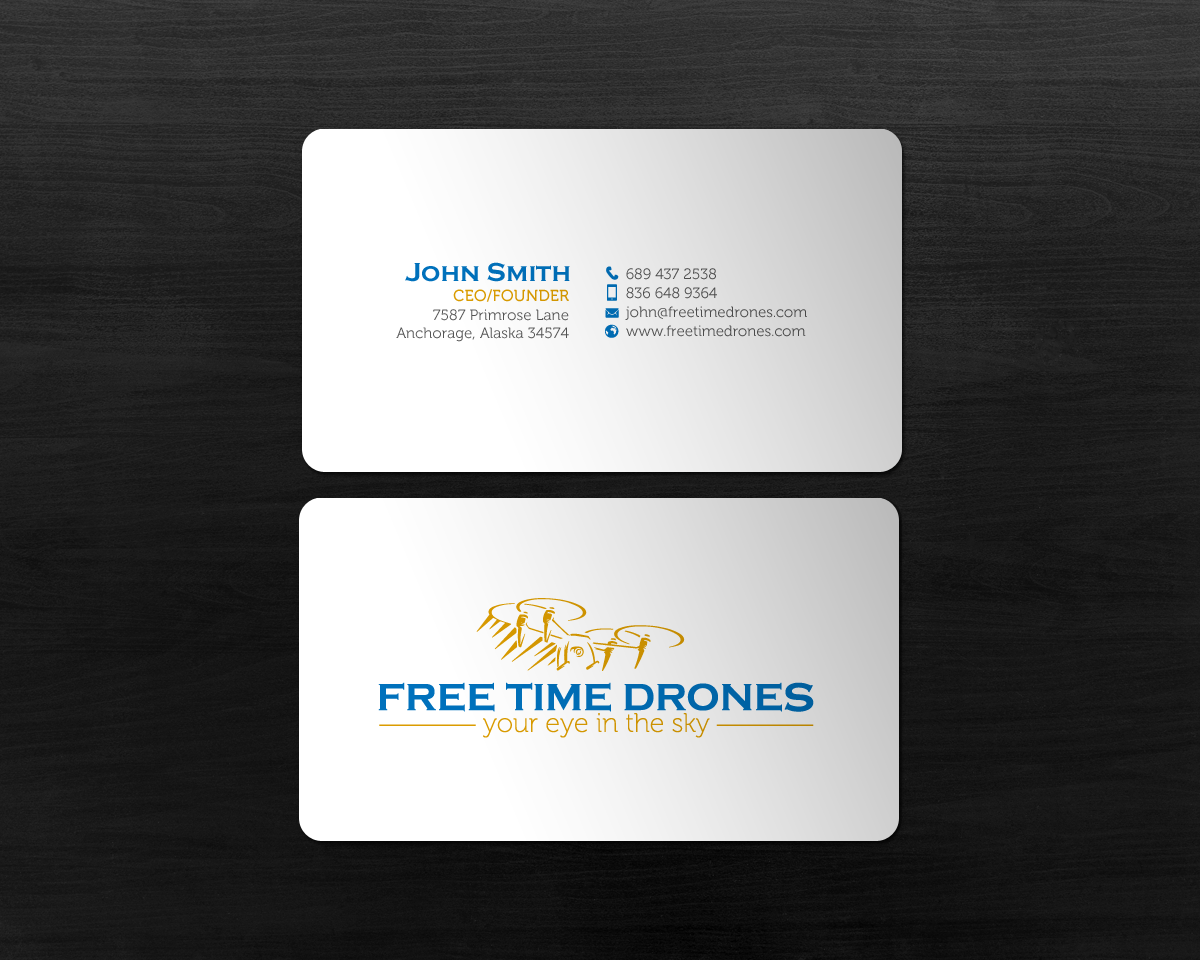 Business Card Design by chandrayaan.creative for Free Time Drones | Design #19485922