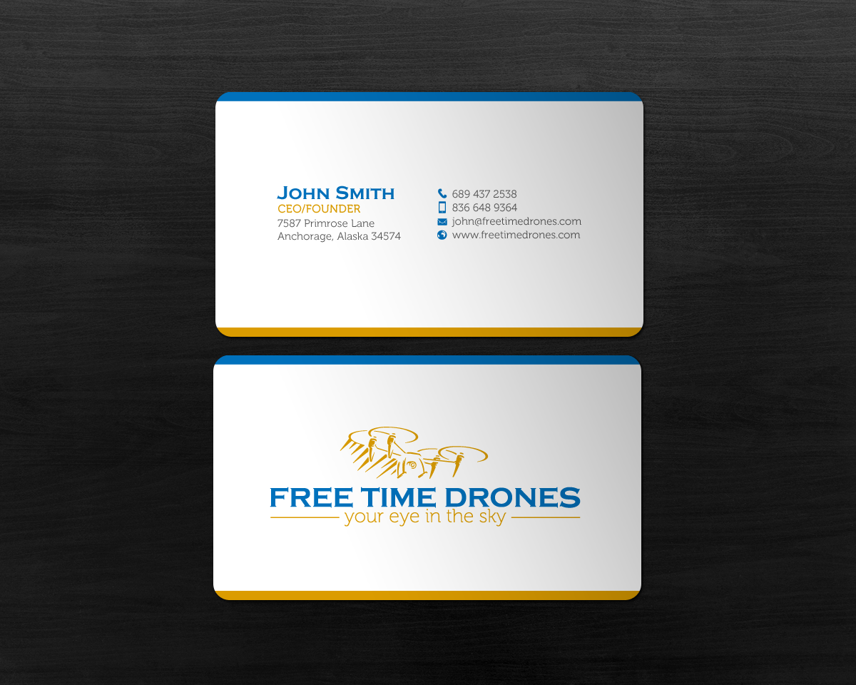 Business Card Design by chandrayaan.creative for Free Time Drones | Design #19485925