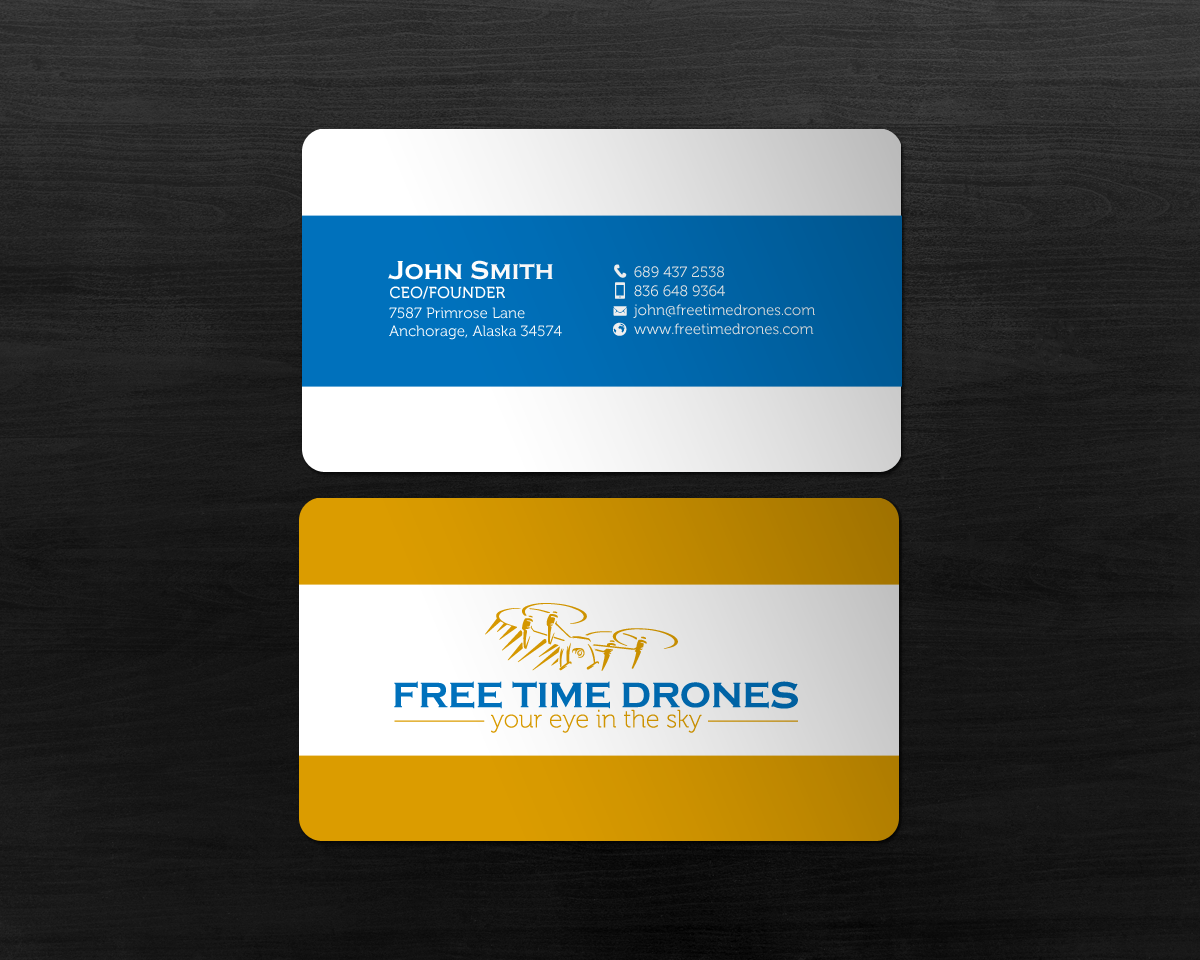 Business Card Design by chandrayaan.creative for Free Time Drones | Design #19485928