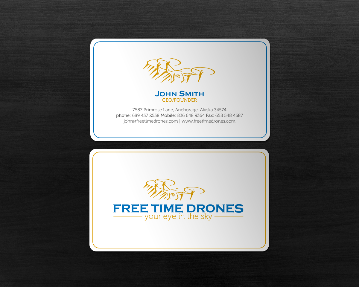 Business Card Design by chandrayaan.creative for Free Time Drones | Design #19485929