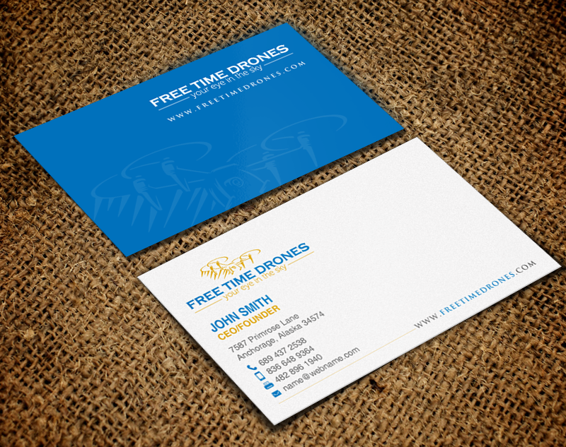 Business Card Design by chandrayaan.creative for Free Time Drones | Design #19485945