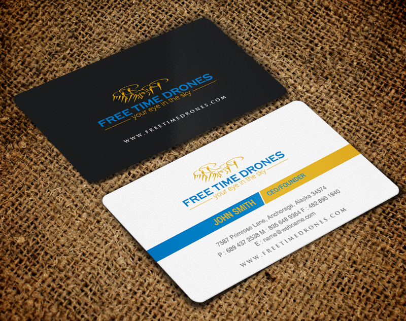 Business Card Design by chandrayaan.creative for Free Time Drones | Design #19485946
