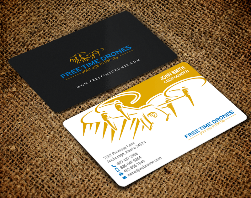 Business Card Design by chandrayaan.creative for Free Time Drones | Design #19485960