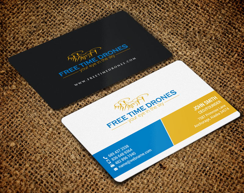Business Card Design by chandrayaan.creative for Free Time Drones | Design #19485965