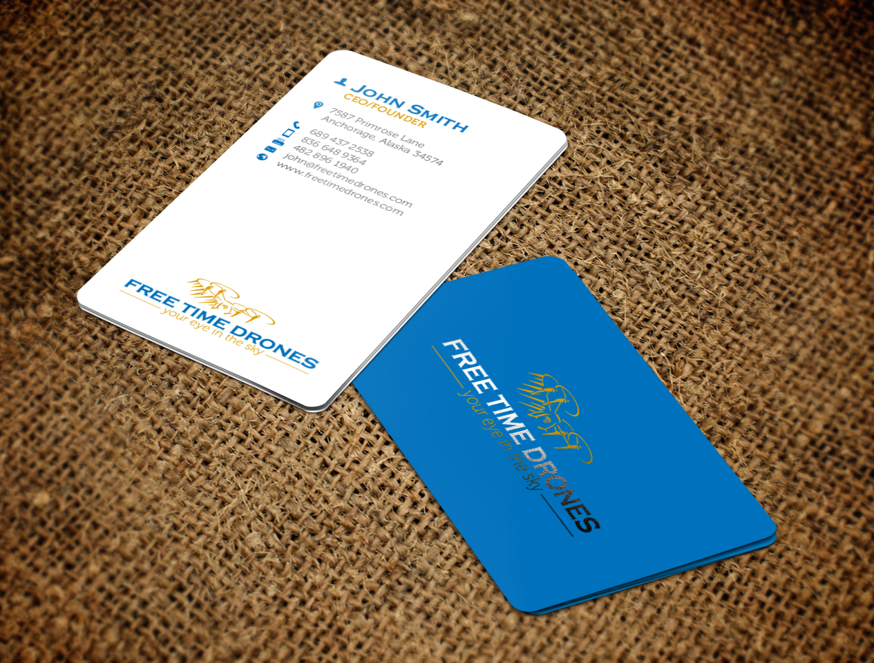 Business Card Design by chandrayaan.creative for Free Time Drones | Design #19486402