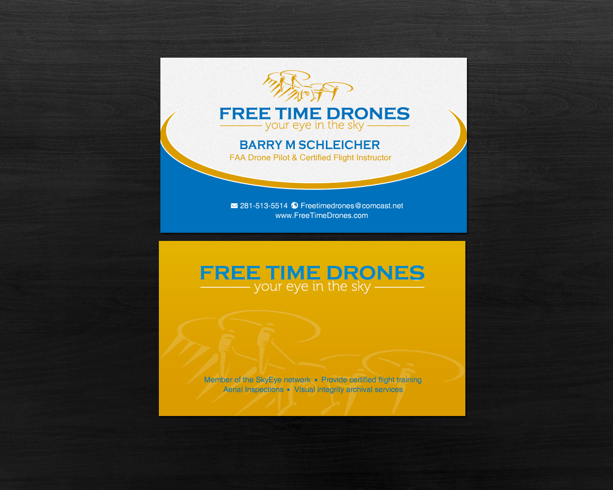 Business Card Design by chandrayaan.creative for Free Time Drones | Design #19528368