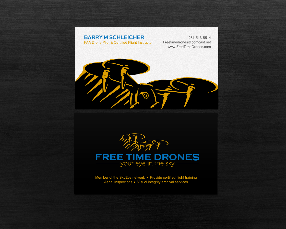 Business Card Design by chandrayaan.creative for Free Time Drones | Design #19528416