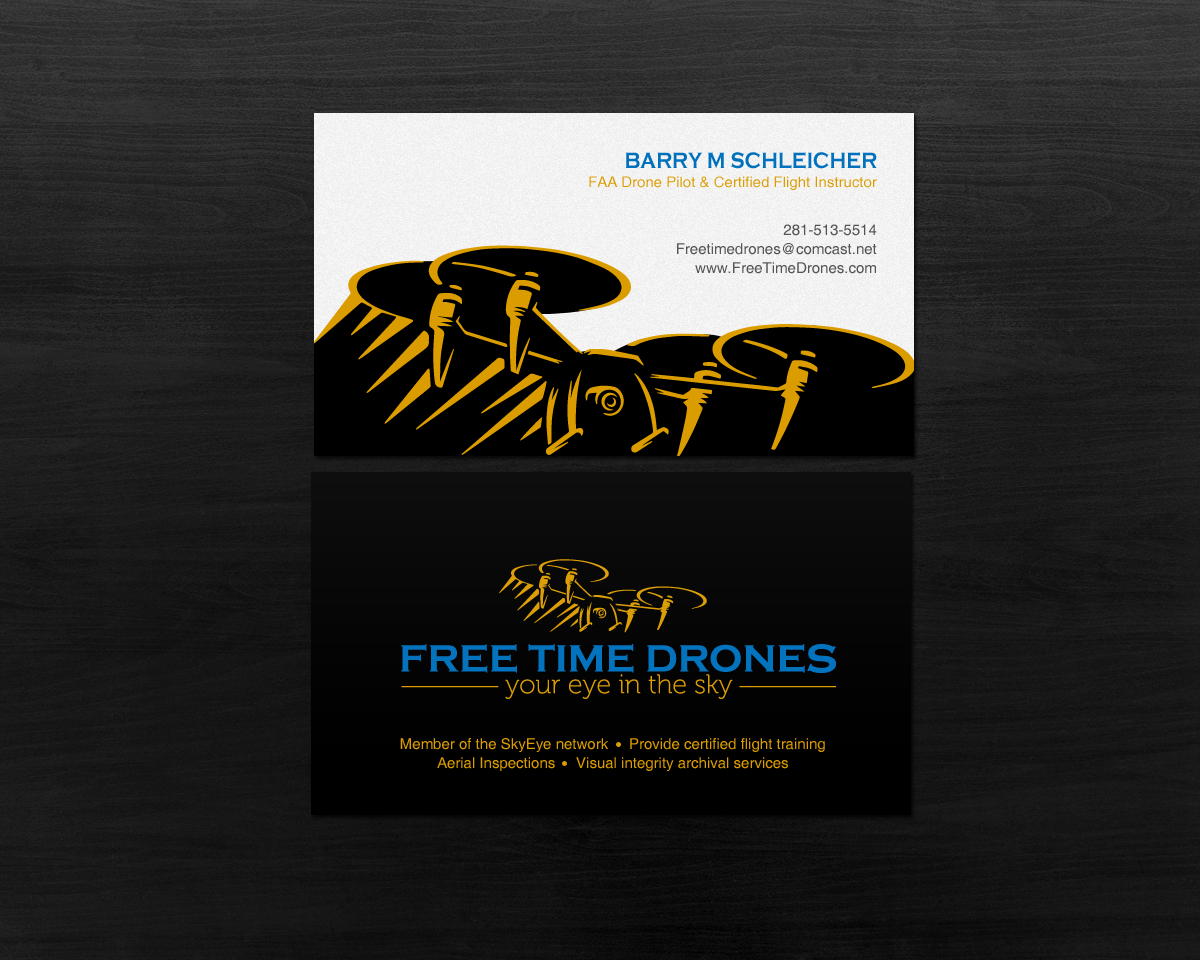Business Card Design by chandrayaan.creative for Free Time Drones | Design #19528417