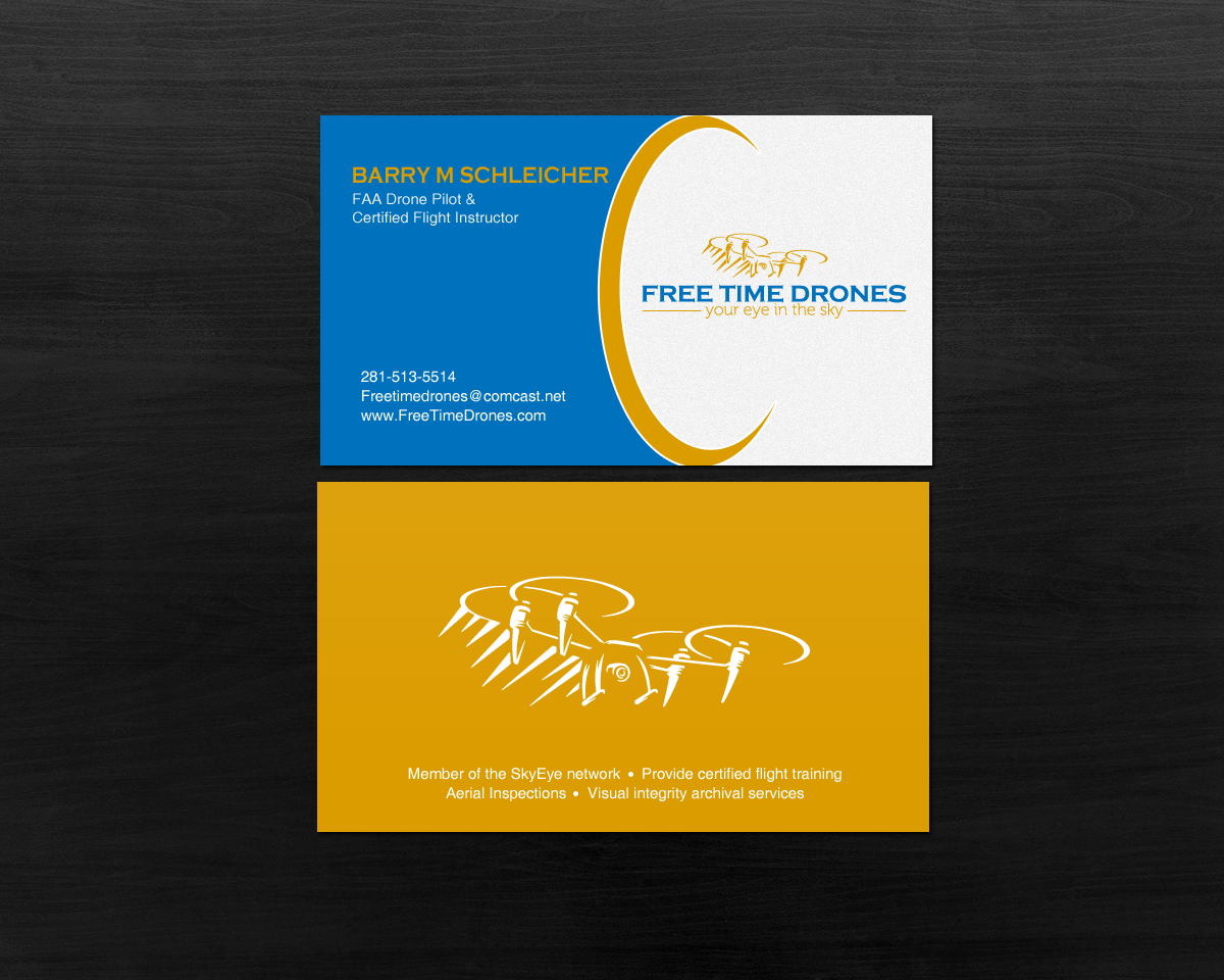 Business Card Design by chandrayaan.creative for Free Time Drones | Design #19528450