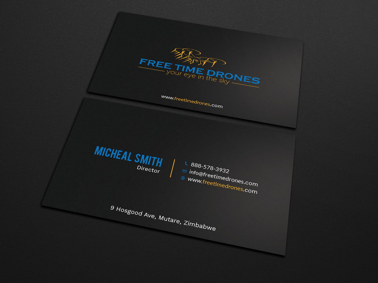 Business Card Design by Tripti Ranjan Gain for Free Time Drones | Design #19472919