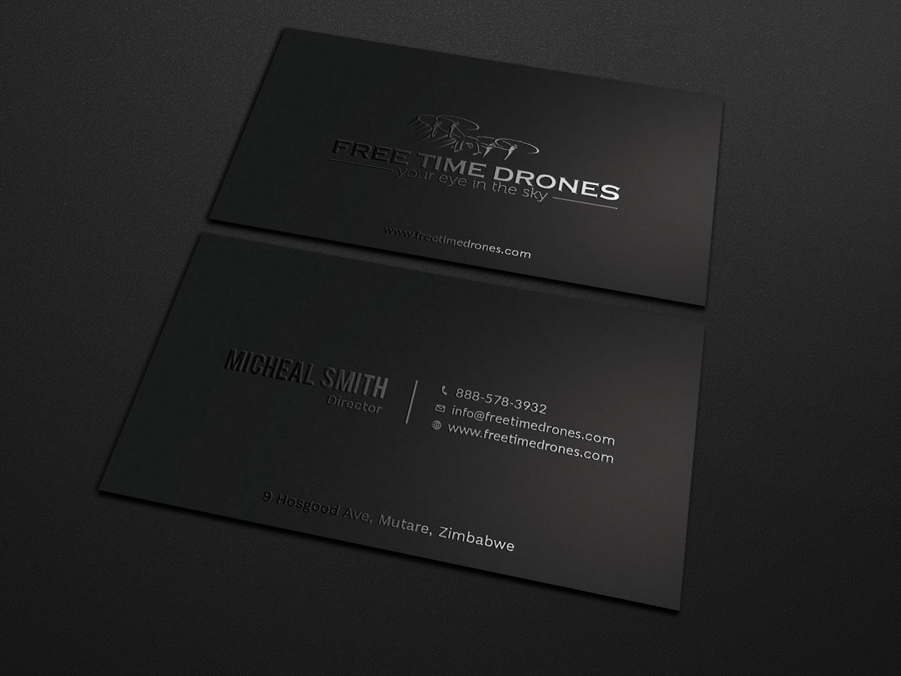 Business Card Design by Tripti Ranjan Gain for Free Time Drones | Design #19472920