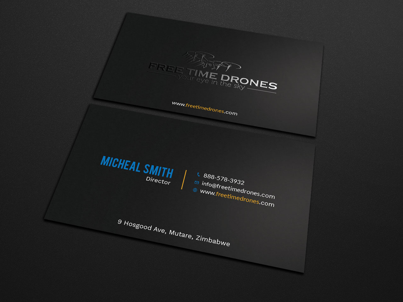 Business Card Design by Tripti Ranjan Gain for Free Time Drones | Design #19472921