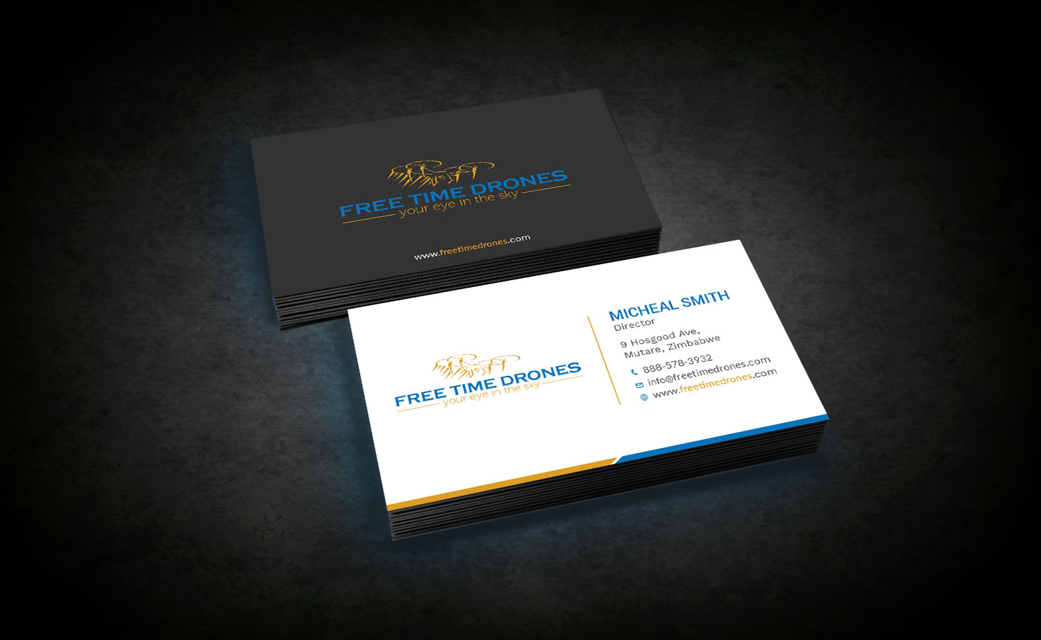 Business Card Design by Tripti Ranjan Gain for Free Time Drones | Design #19472922
