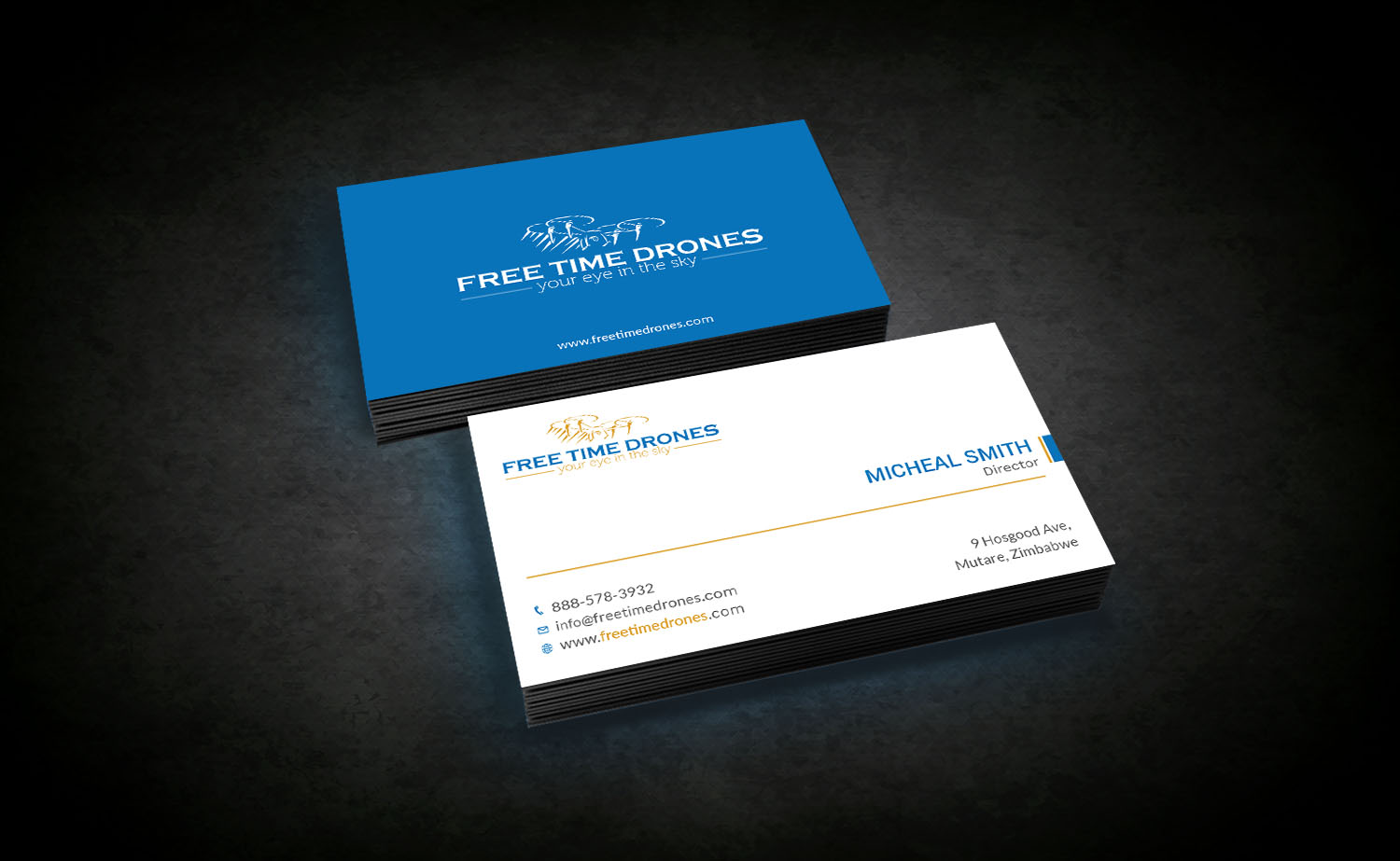 Business Card Design by Tripti Ranjan Gain for Free Time Drones | Design #19472934