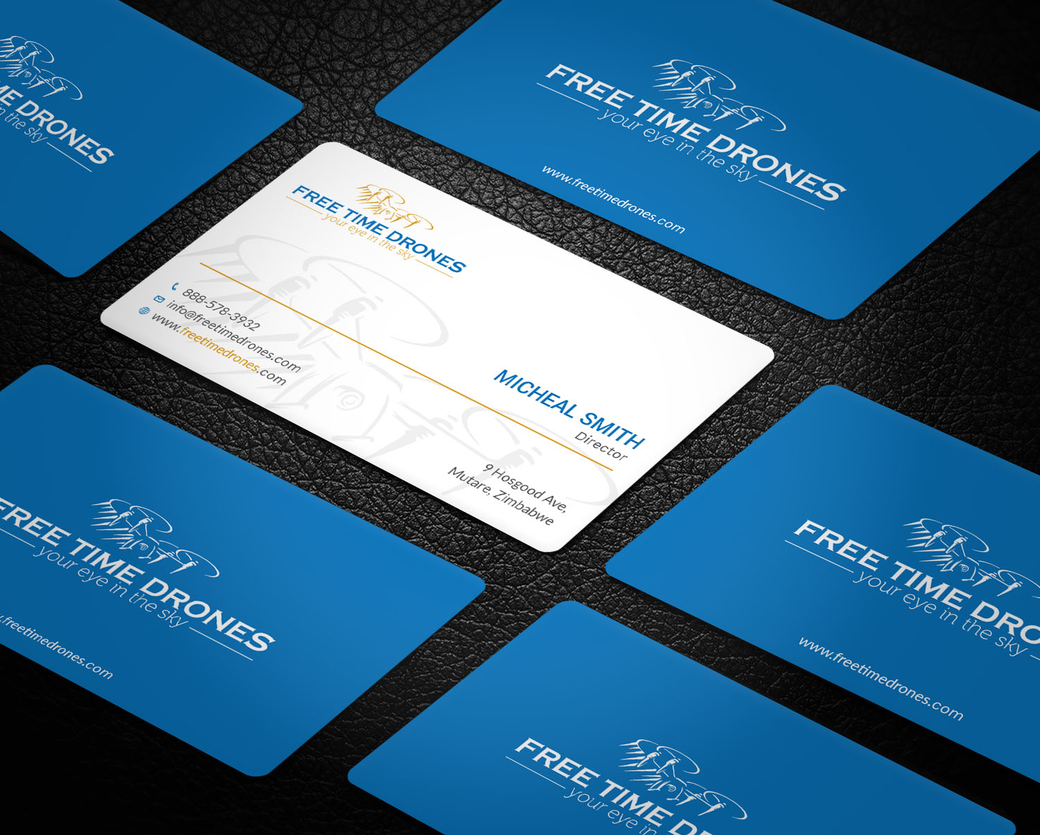 Business Card Design by Tripti Ranjan Gain for Free Time Drones | Design #19472945