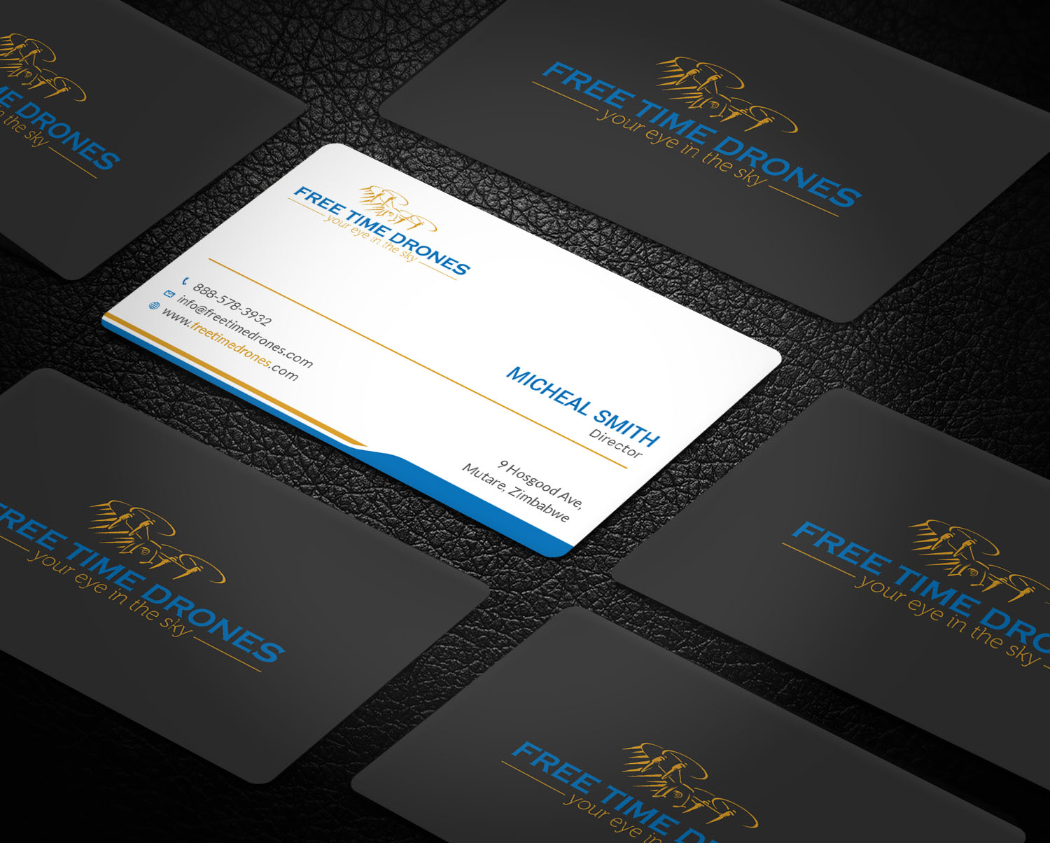 Business Card Design by Tripti Ranjan Gain for Free Time Drones | Design #19472948