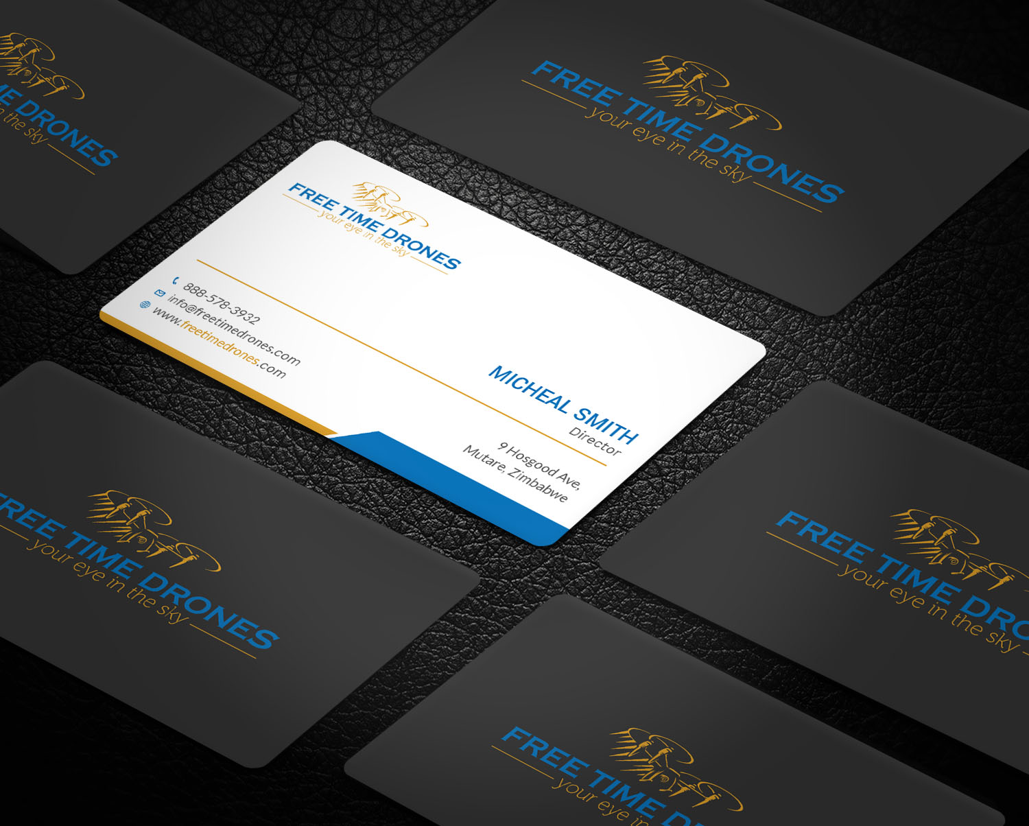 Business Card Design by Tripti Ranjan Gain for Free Time Drones | Design #19472956