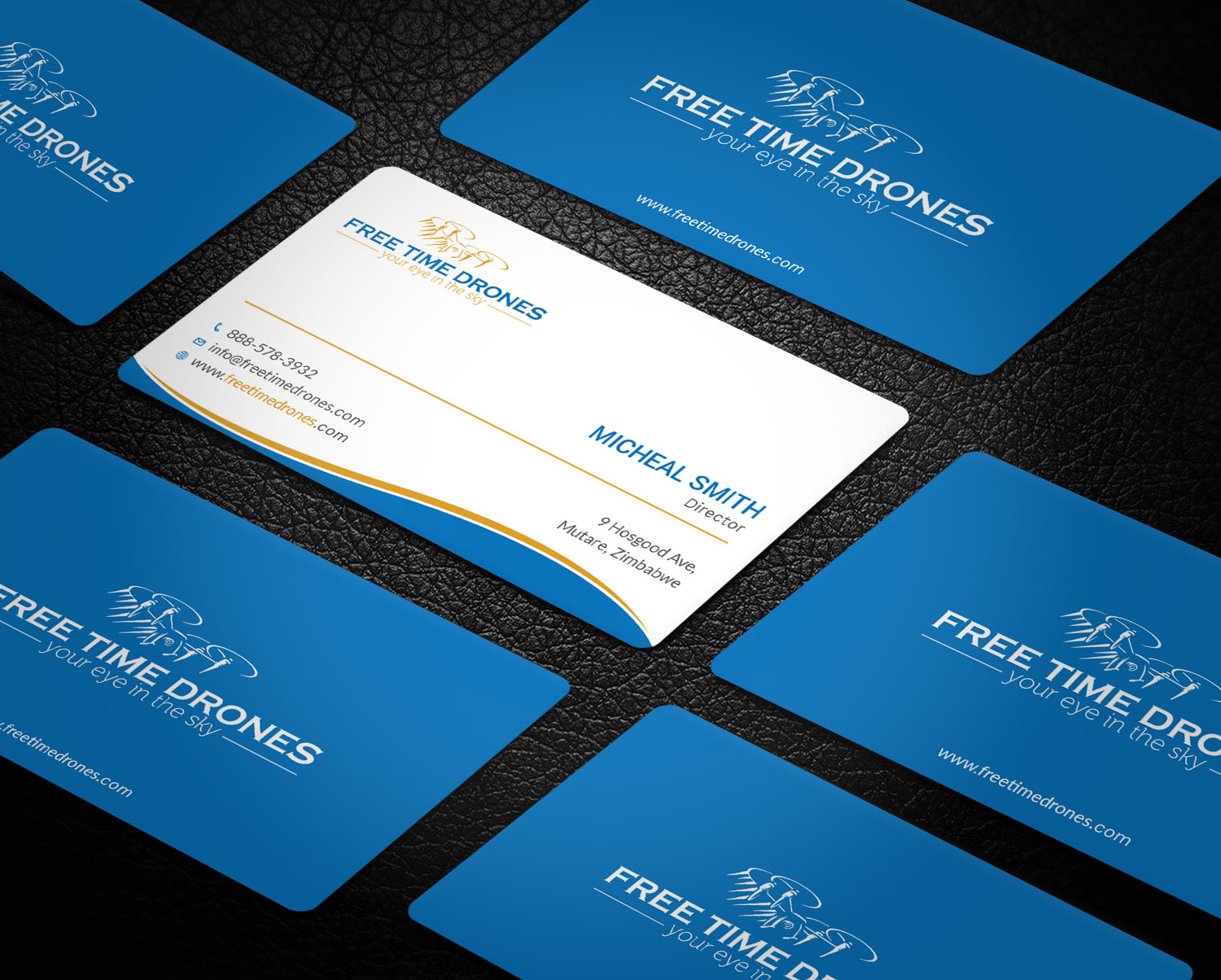 Business Card Design by Tripti Ranjan Gain for Free Time Drones | Design #19472958