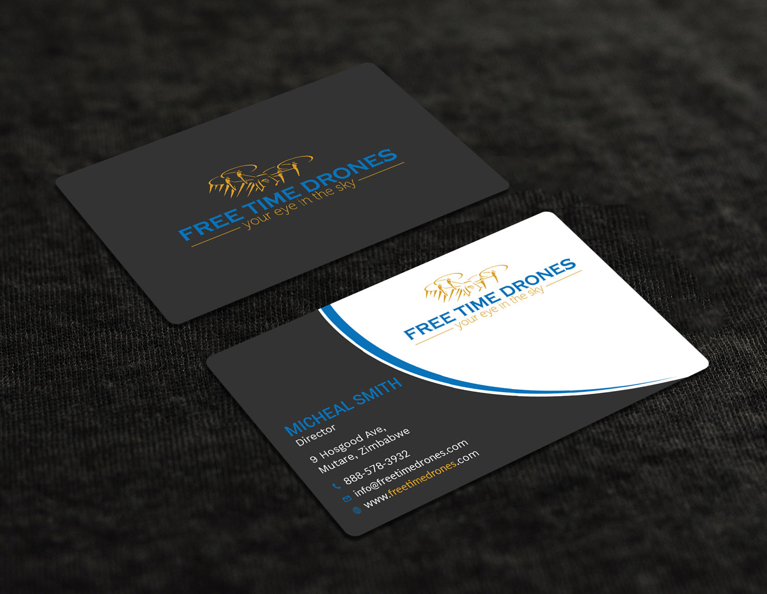 Business Card Design by Tripti Ranjan Gain for Free Time Drones | Design #19472962
