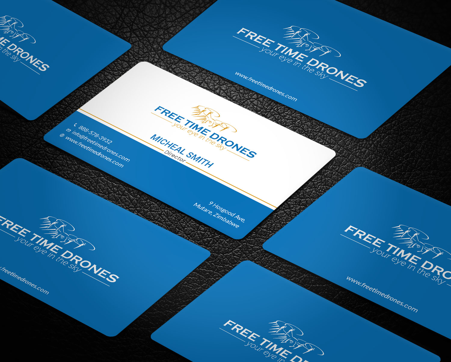 Business Card Design by Tripti Ranjan Gain for Free Time Drones | Design #19472964