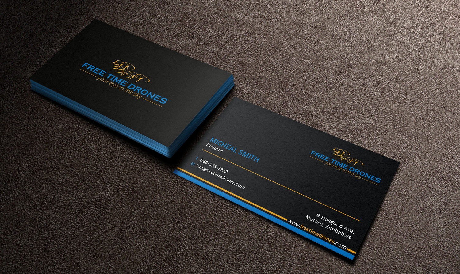 Business Card Design by Tripti Ranjan Gain for Free Time Drones | Design #19472966