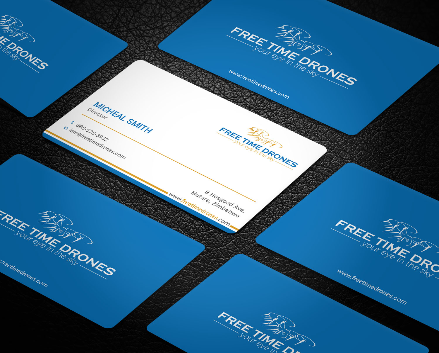 Business Card Design by Tripti Ranjan Gain for Free Time Drones | Design #19472973
