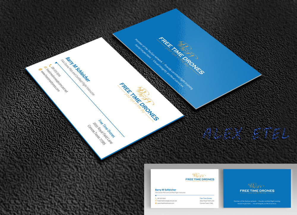 Business Card Design by alex_etel for Free Time Drones | Design #19479613
