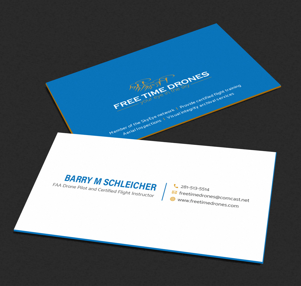 Business Card Design by alex_etel for Free Time Drones | Design #19479629