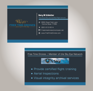 Design de Carte de Visite par THÀNH pour Free Time Drones | Design : #19525233