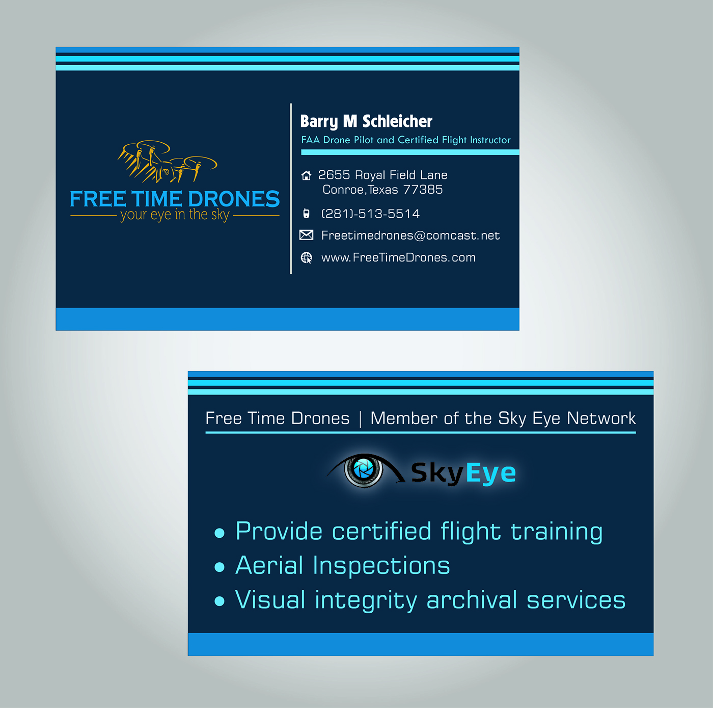 Business Card Design by THÀNH for Free Time Drones | Design #19534647