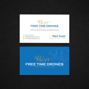 Business Card Design by Bold Pixels for Free Time Drones | Design: #19521901