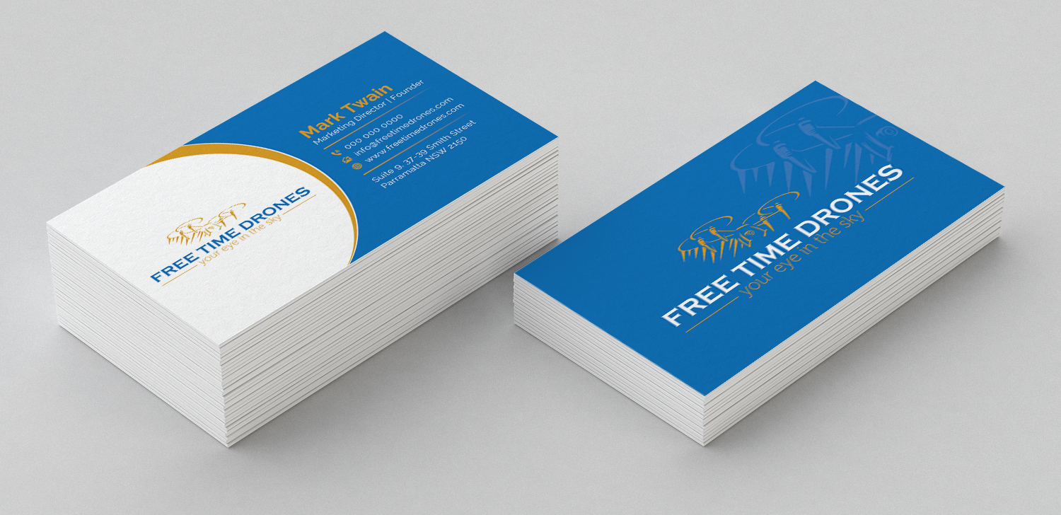 Visitenkarten-Design von Bold Pixels für Free Time Drones | Design #19522414