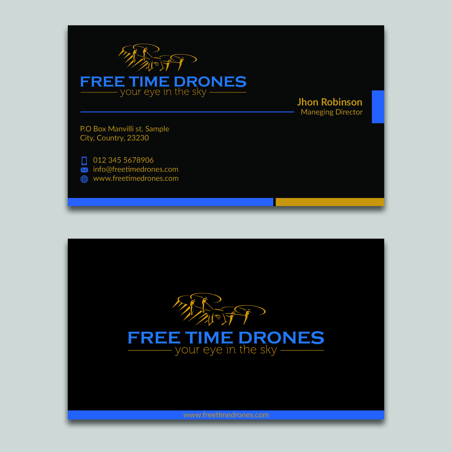 Business Card Design by Diffecult user for Free Time Drones | Design #19476197
