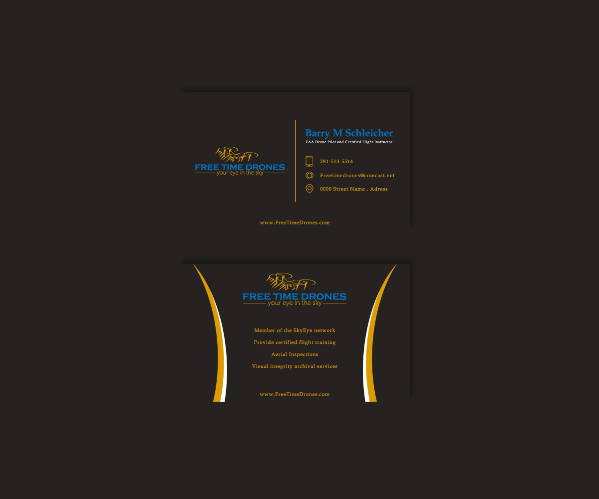 Design de Carte de Visite par pinday0 pour Free Time Drones | Design #19517379