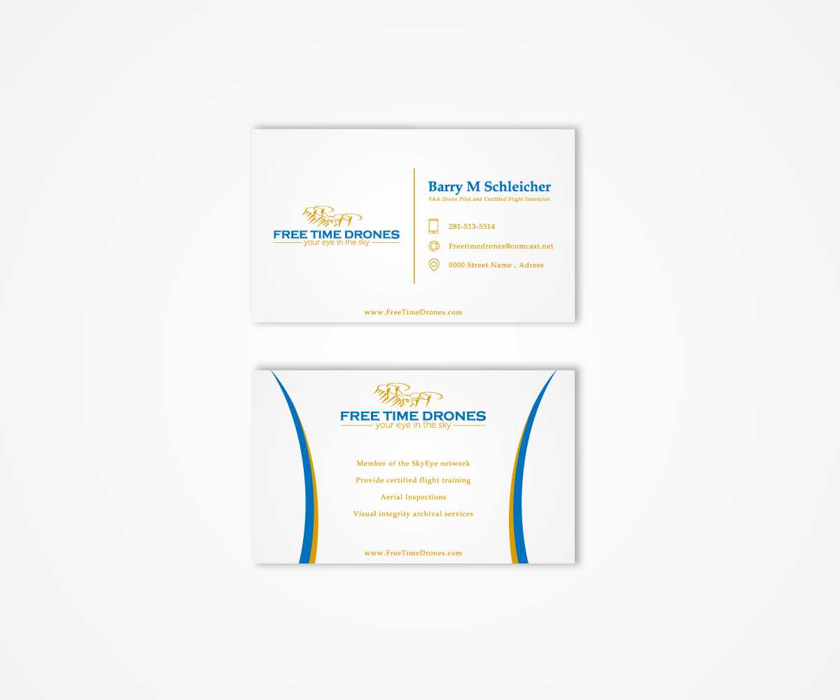 Business Card Design by pinday0 for Free Time Drones | Design #19519444