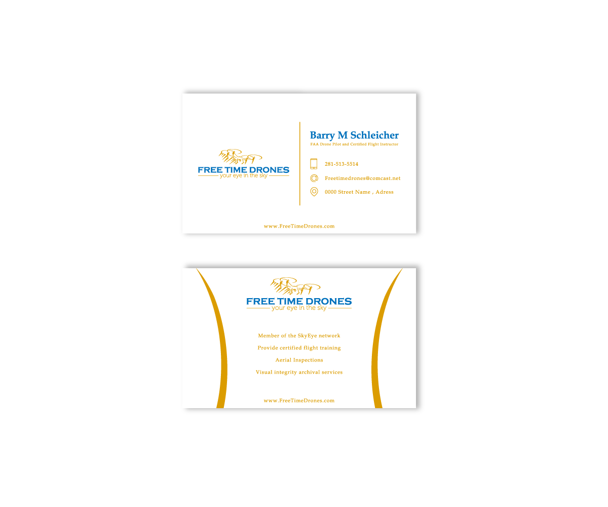Business Card Design by pinday0 for Free Time Drones | Design #19519459