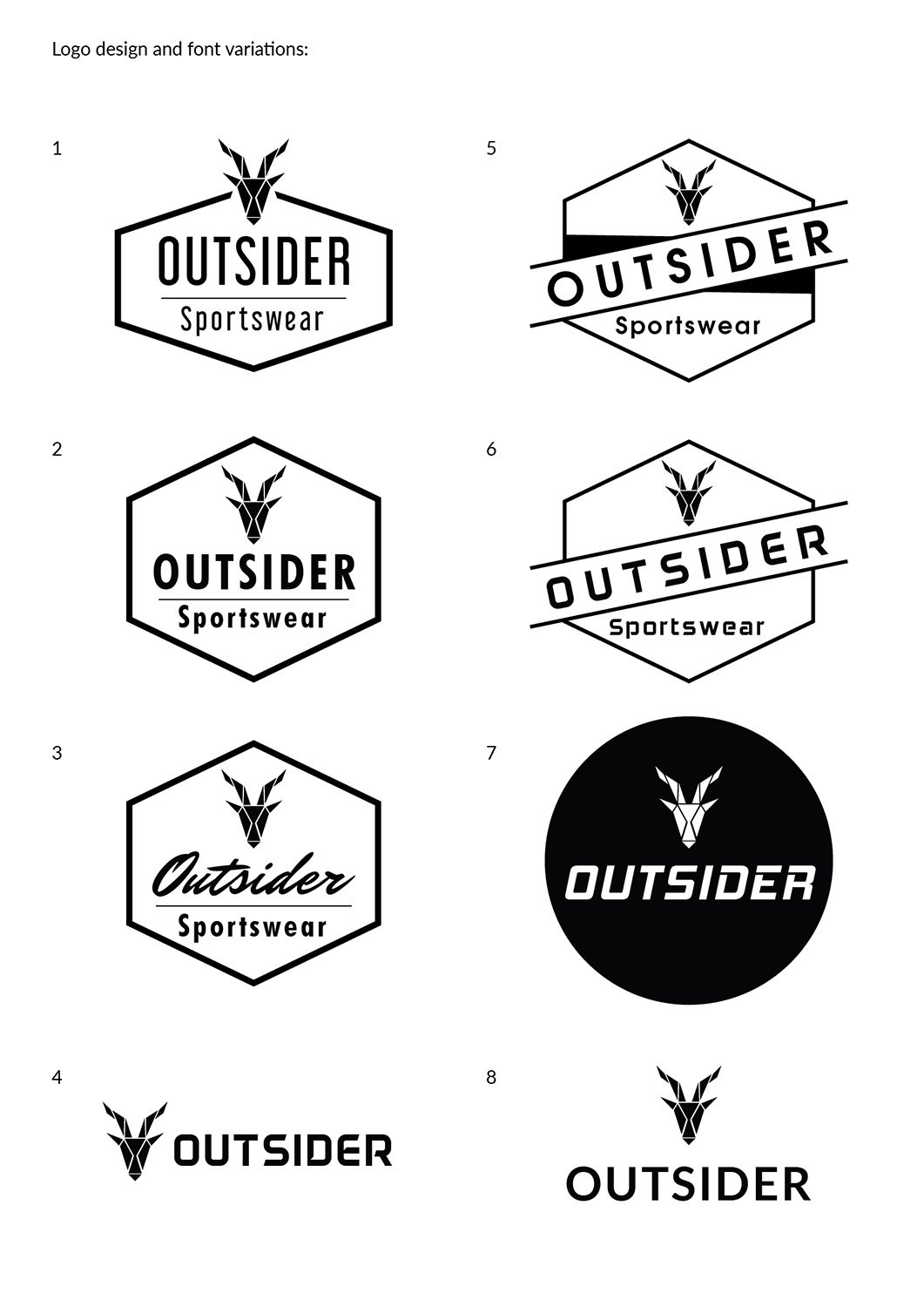 Design de Logo par jacw02 pour Outsider Sportwear | Design #19549742